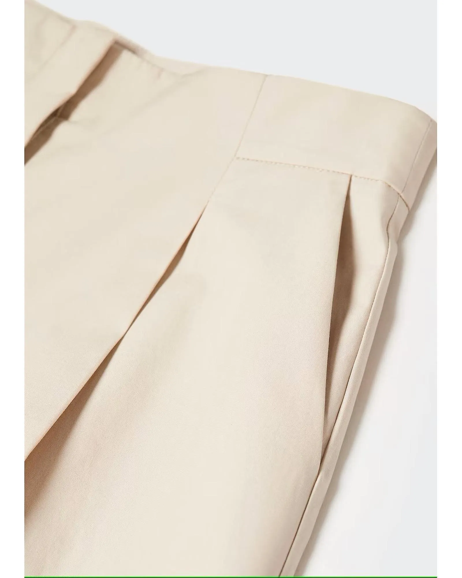 Pantalón de algodón Mango con cierre de cremallera