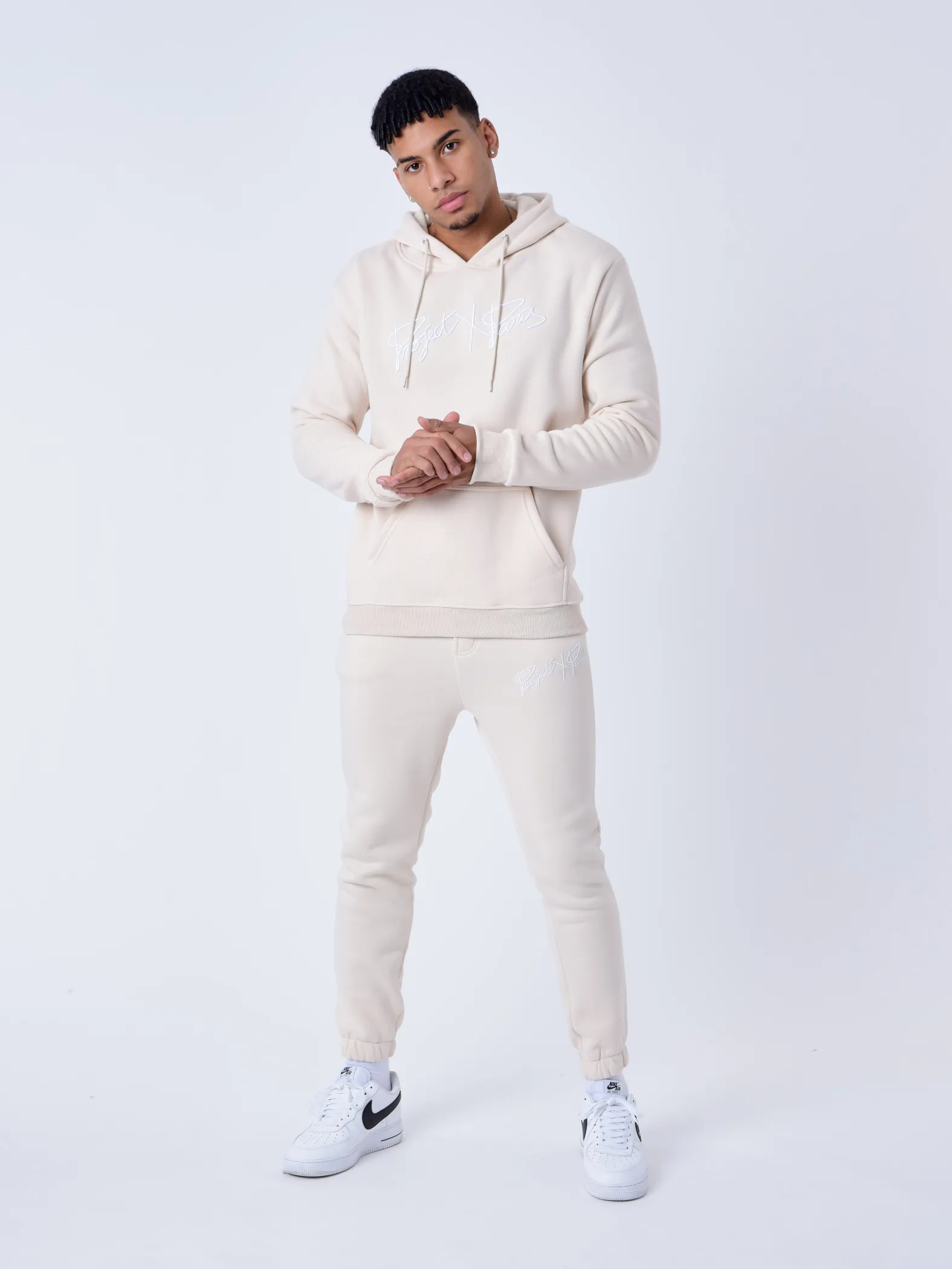 Pantalón de chándal básico con bordado completo del logotipo