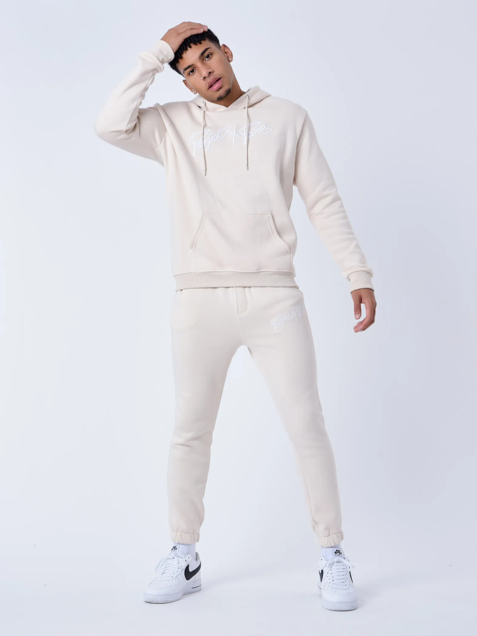 Pantalón de chándal básico con bordado completo del logotipo