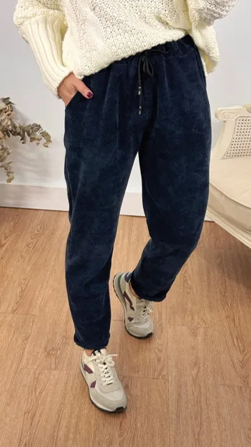 Pantalón Jogger Pana Azul Marino