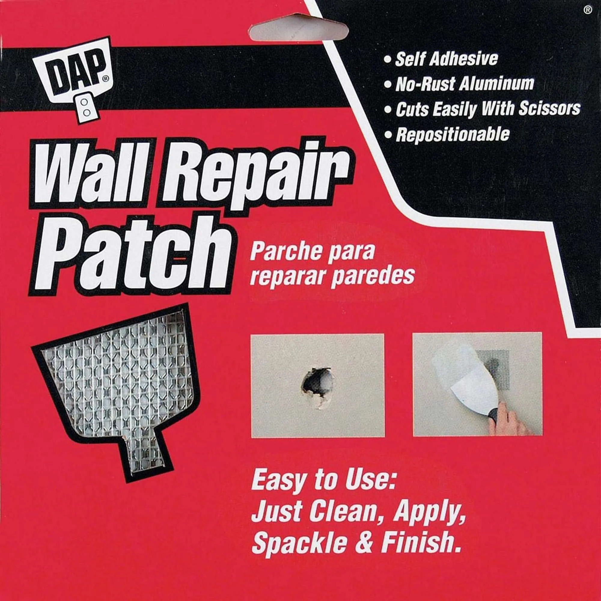 Parche 6" x 6" para Reparación de pared de Gypsum