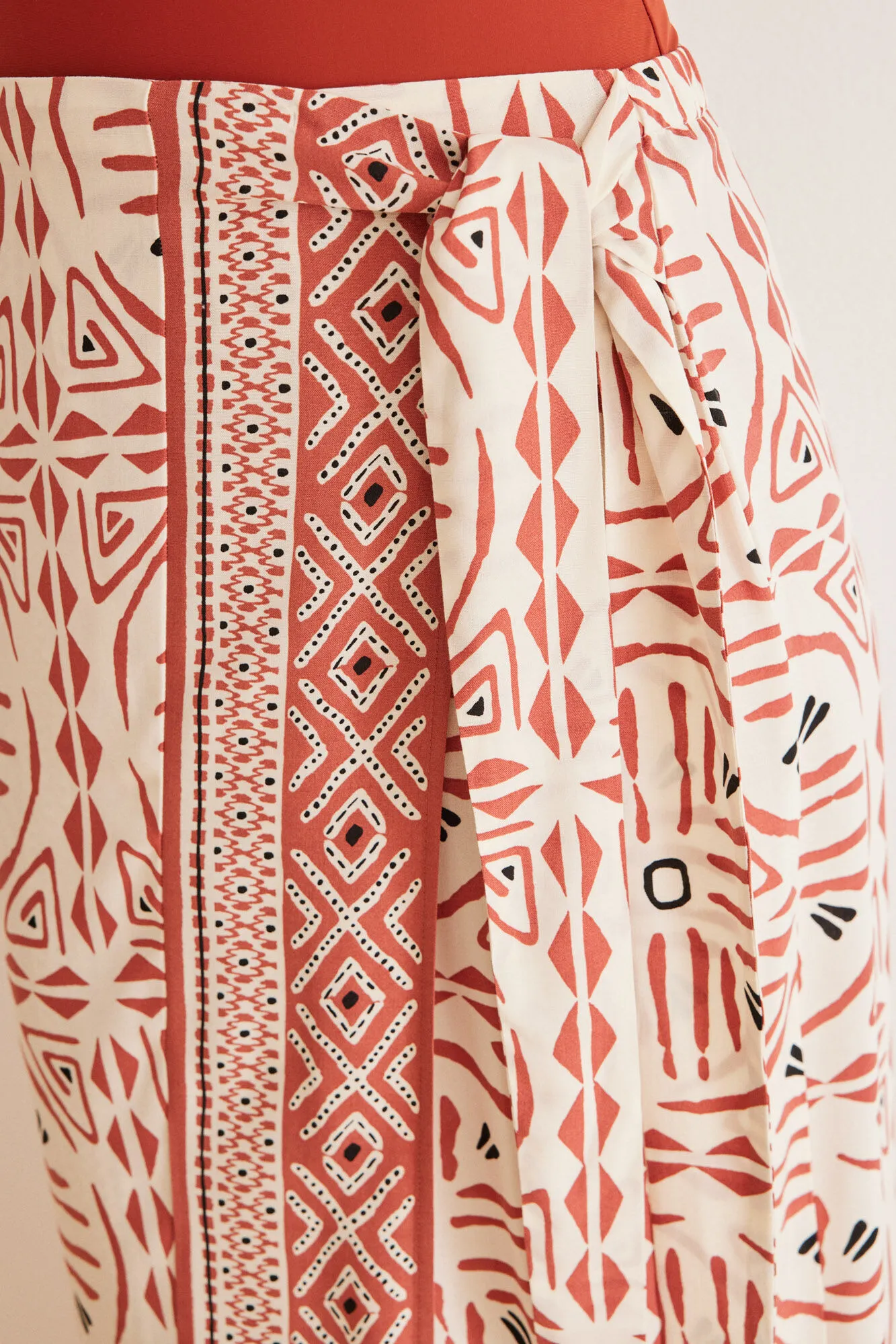 Pareo midi estampado étnico