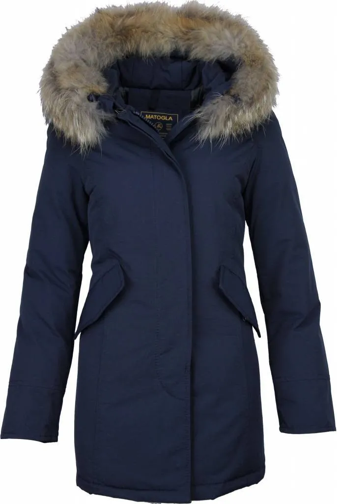 PARKAS MUJER  MUJERES WOOLY CHAQUETA DE INVIERNO LARGO  CAPUCHA PELO  PARKA  AZUL