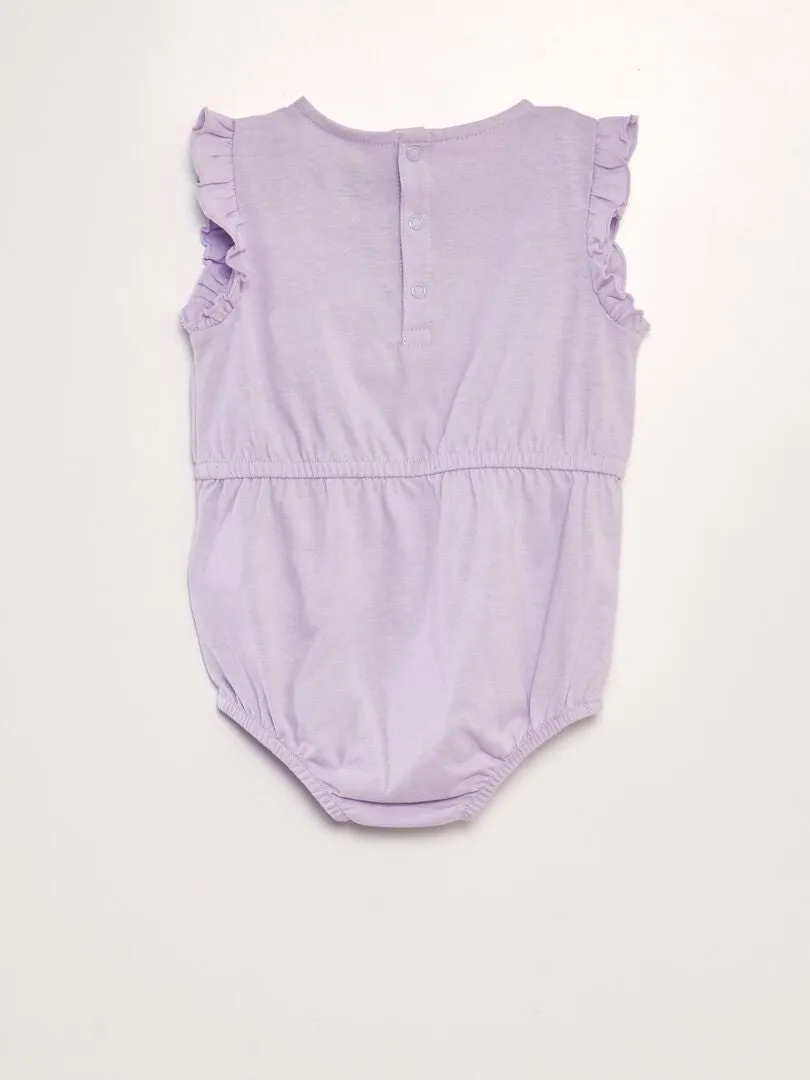 PELELE DE PUNTO 'DISNEY' CON VOLANTES EN LAS MANGAS 'STITCH'  PURPURA