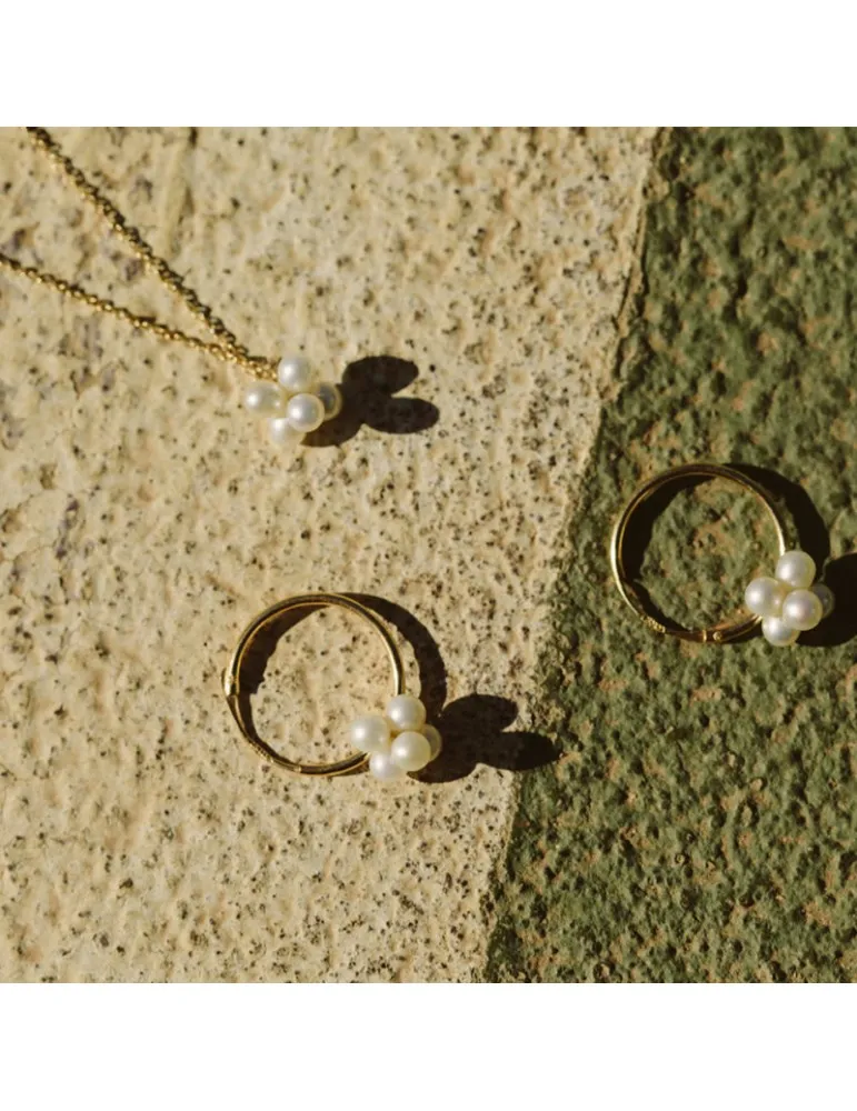 Pendientes Oro 18k Perlas Mujer Lecarre GB149OA