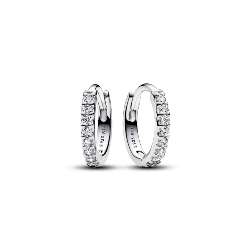 Pendientes Pandora de aro Abrazo Brillante 293015C01
