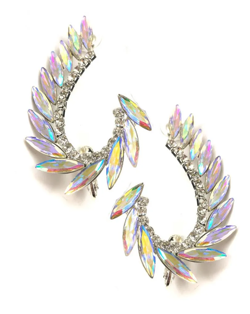 PENDIENTES TREPADORES EN CRISTAL TORNASOL PARA FIESTA Y EVENTOS
