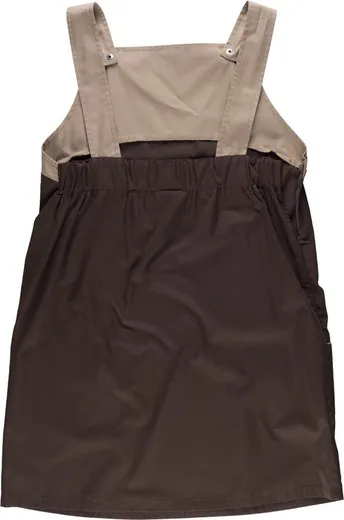 Pichi bicolor con cierre de corchetes Marron Beige