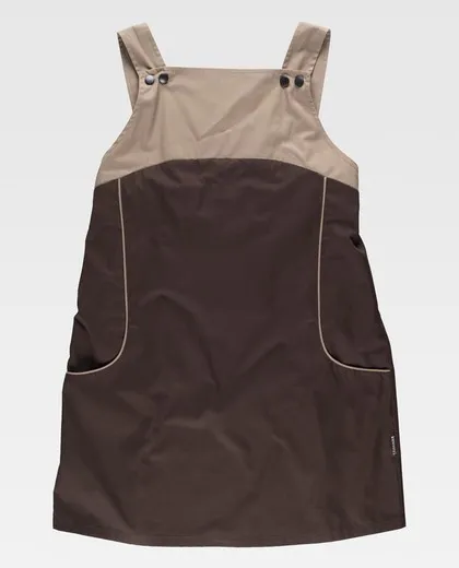 Pichi bicolor con cierre de corchetes Marron Beige