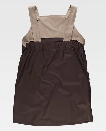 Pichi bicolor con cierre de corchetes Marron Beige