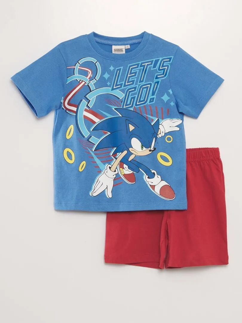 PIJAMA CORTO 'SONIC'   2 PIEZAS  AZUL