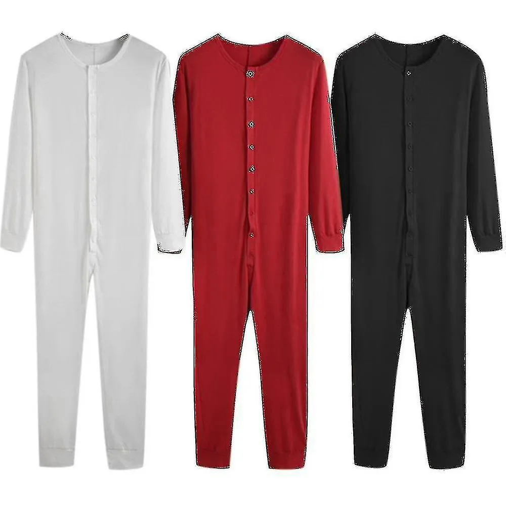 Pijama de noche de Johns largo de una sola pieza para hombres