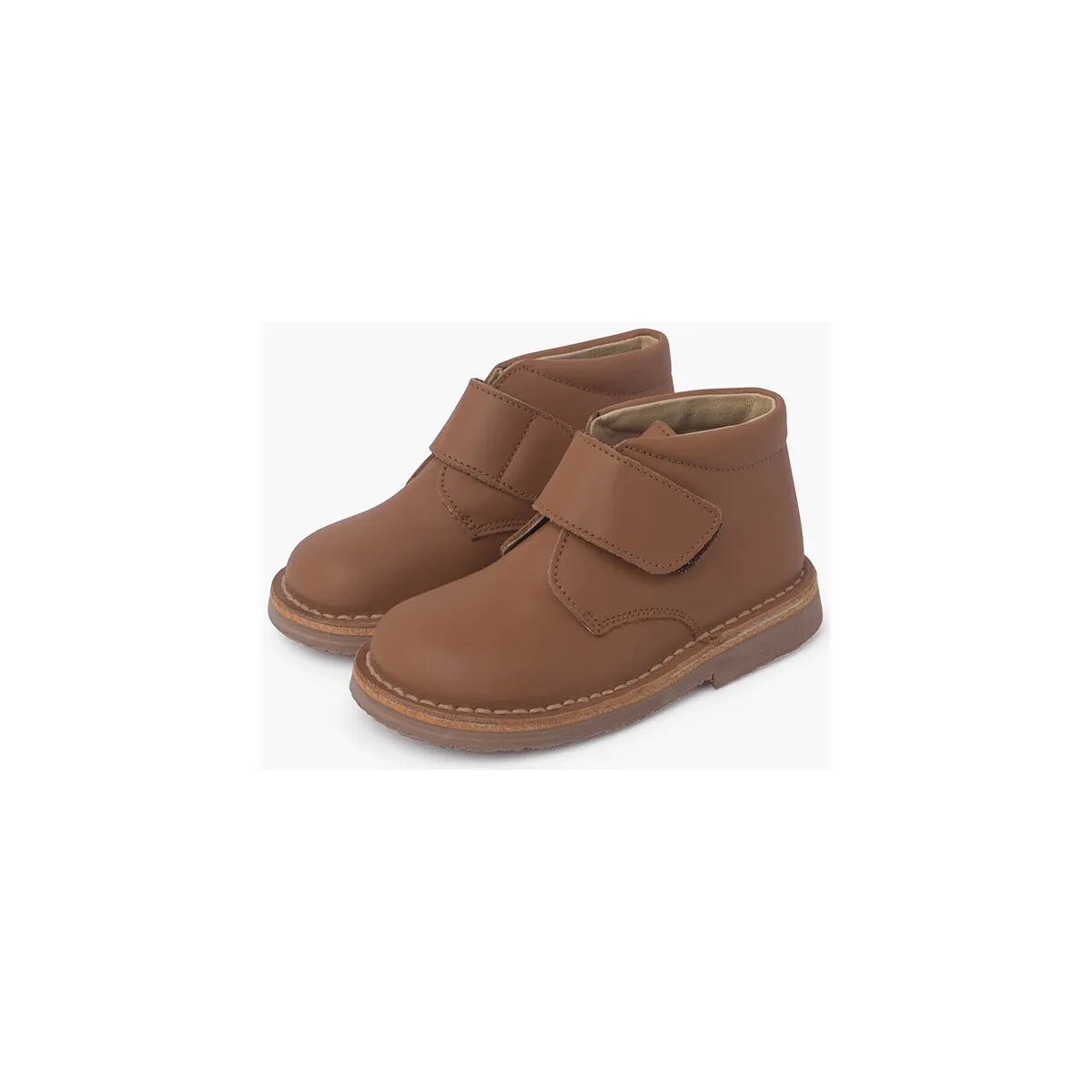 Pisacacas Piel Botas Colegio Con Cinta Adhesiva