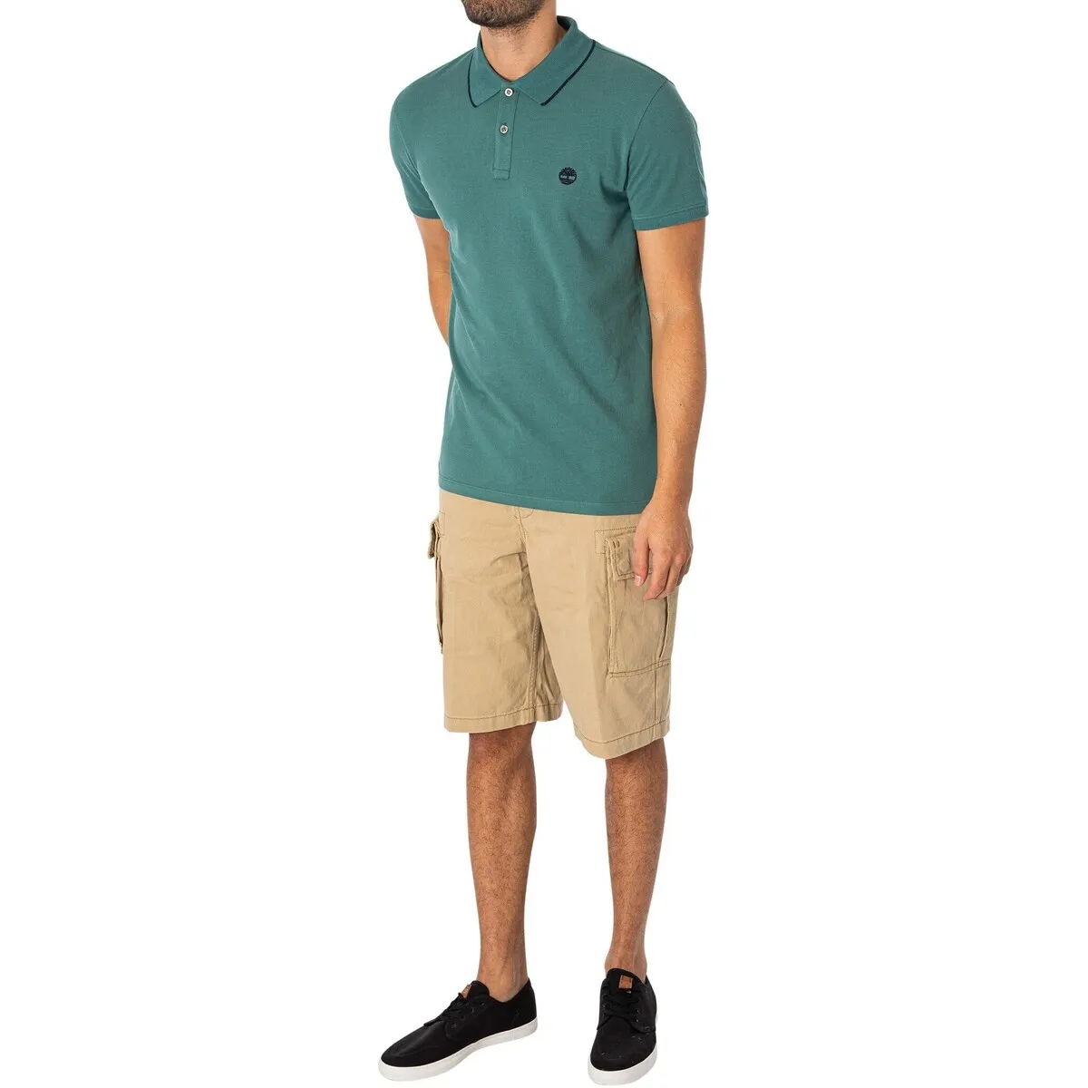 Polo Ajustado Con Cuello Estampado