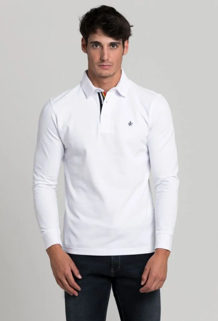 Polo clásico blanco de hombre