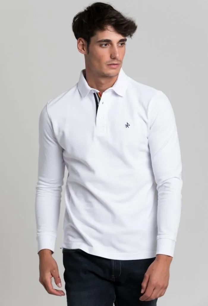 Polo clásico blanco de hombre