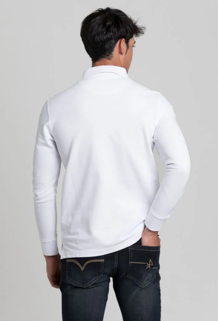 Polo clásico blanco de hombre