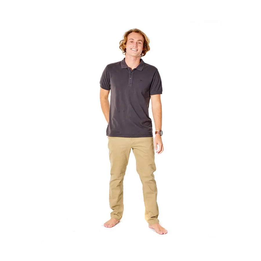 POLO HOMBRE RIP CURL MANGA CORTA ORIGINAL REFCPLP9 FADED WASHED BLACKNEGRO