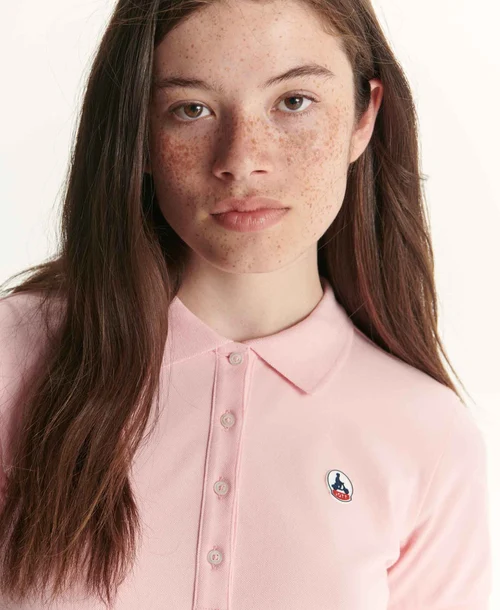 Polo manga corta Jott Mujer de algodón orgánico FRANCA FW23WPOL10 – 472 ROSA PECHE BASIC rosa melocotón