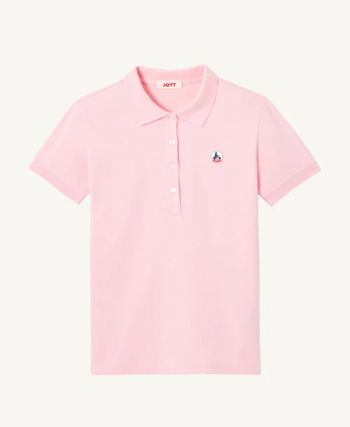 Polo manga corta Jott Mujer de algodón orgánico FRANCA FW23WPOL10 – 472 ROSA PECHE BASIC rosa melocotón