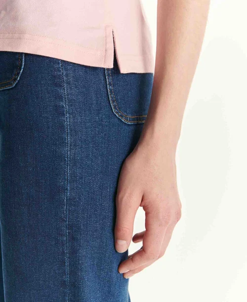 Polo manga corta Jott Mujer de algodón orgánico FRANCA FW23WPOL10 – 472 ROSA PECHE BASIC rosa melocotón