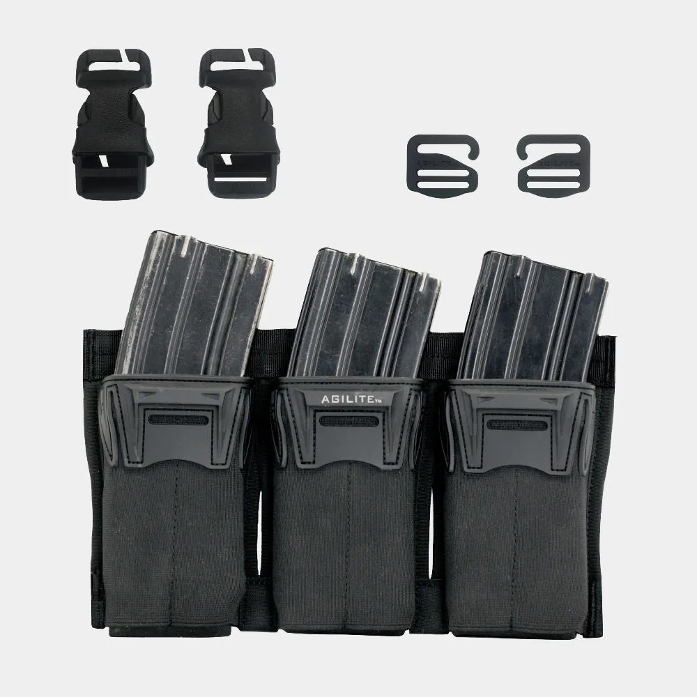 PORTACARGADOR DE FUSIL TRIPLE PINCER PLACARD  AGILITE