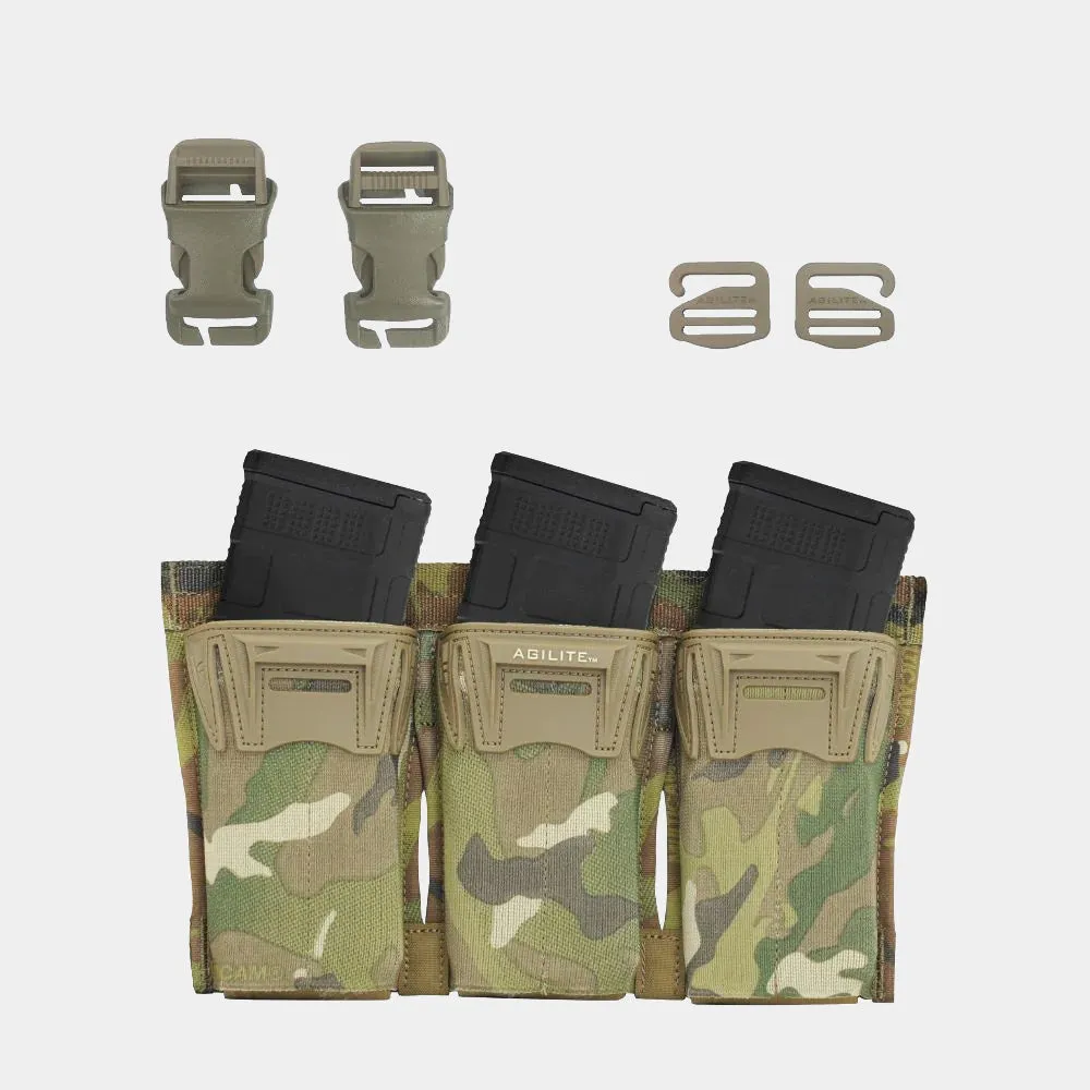 PORTACARGADOR DE FUSIL TRIPLE PINCER PLACARD  AGILITE
