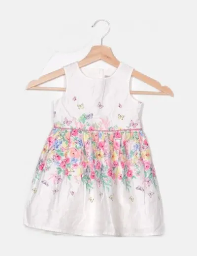Primark Vestido blanco estampado floral