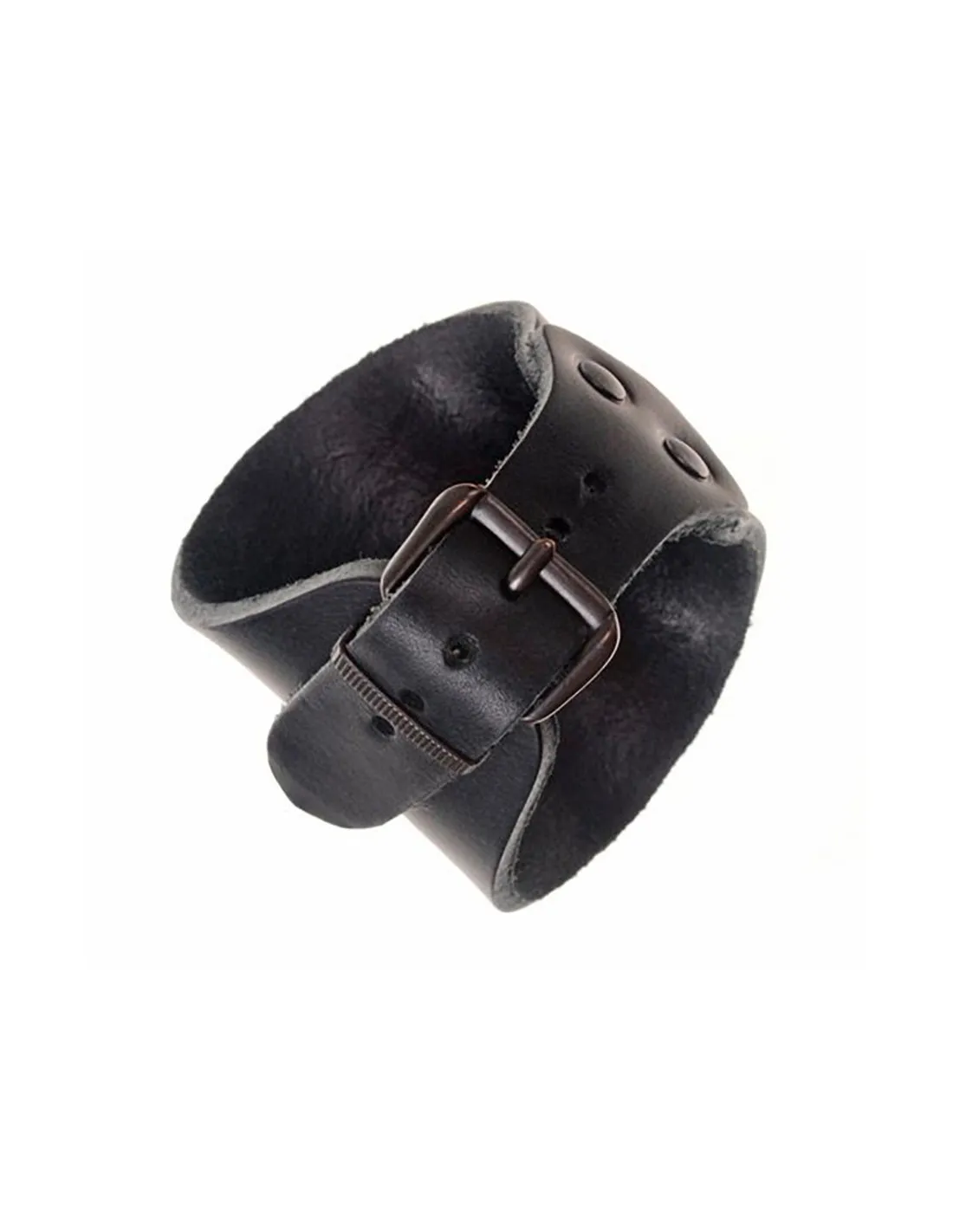 Pulsera triqueta celta con relieves en cuero