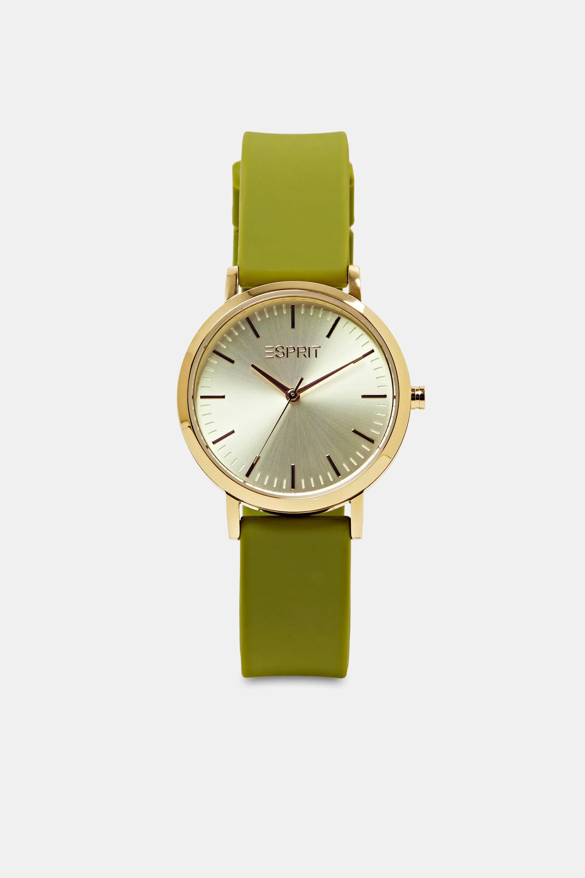 Reloj de acero inoxidable con correa de goma