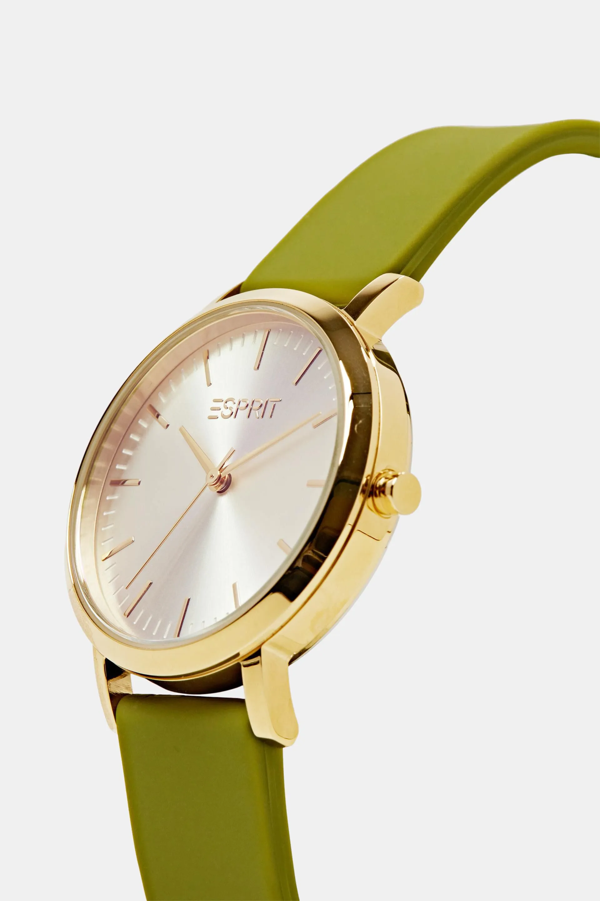 Reloj de acero inoxidable con correa de goma