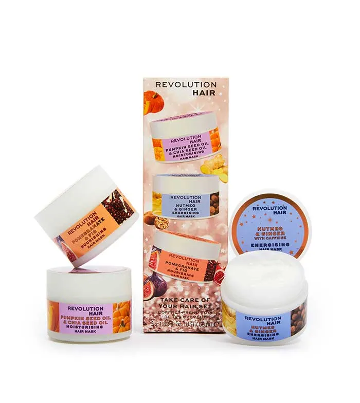 REVOLUTION HAIRCARE  SET DE TRES MASCARILLAS CAPILARES