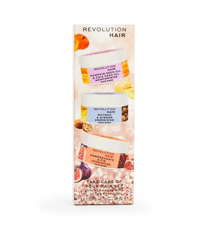 REVOLUTION HAIRCARE  SET DE TRES MASCARILLAS CAPILARES