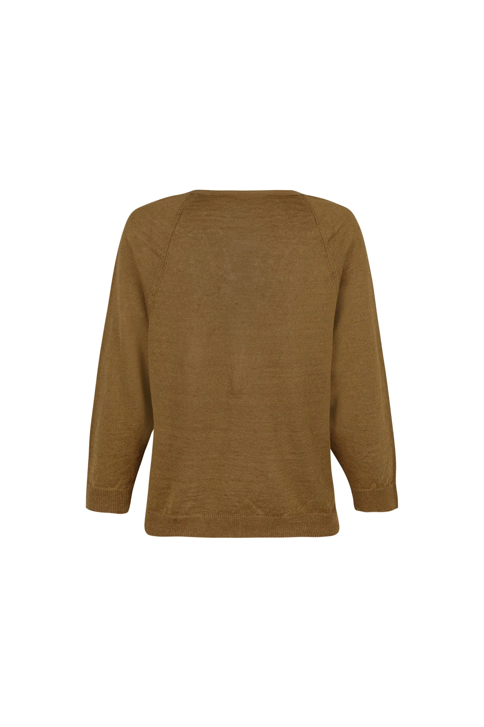 Rinen, mustard linen knit cardigan