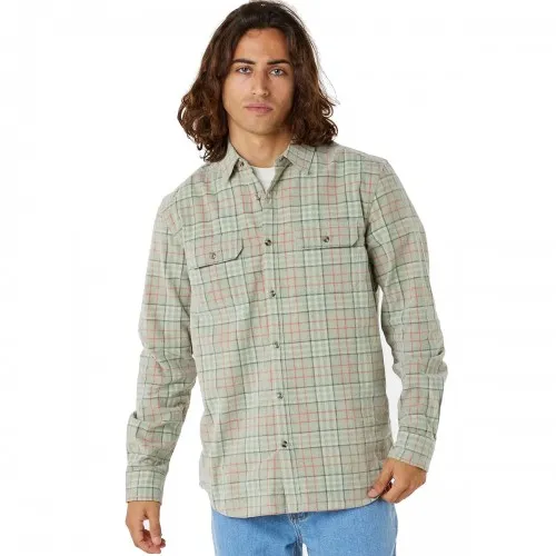 Rip Curl Swc Cord Plaid Shirt Sage