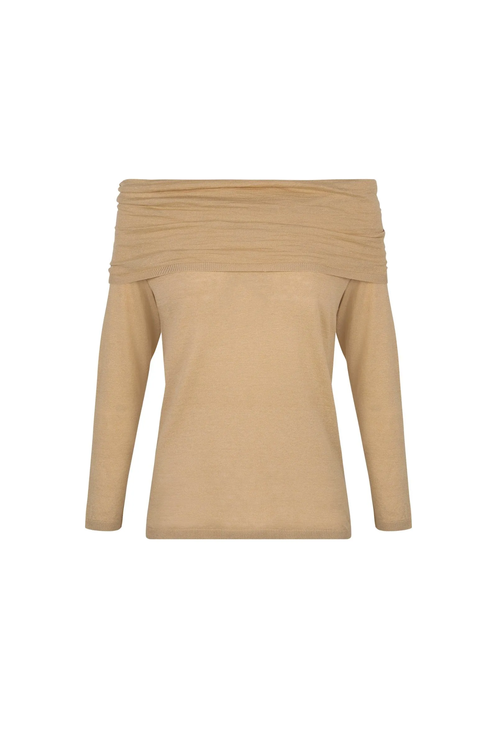 Romeo, gold linen blend knit top
