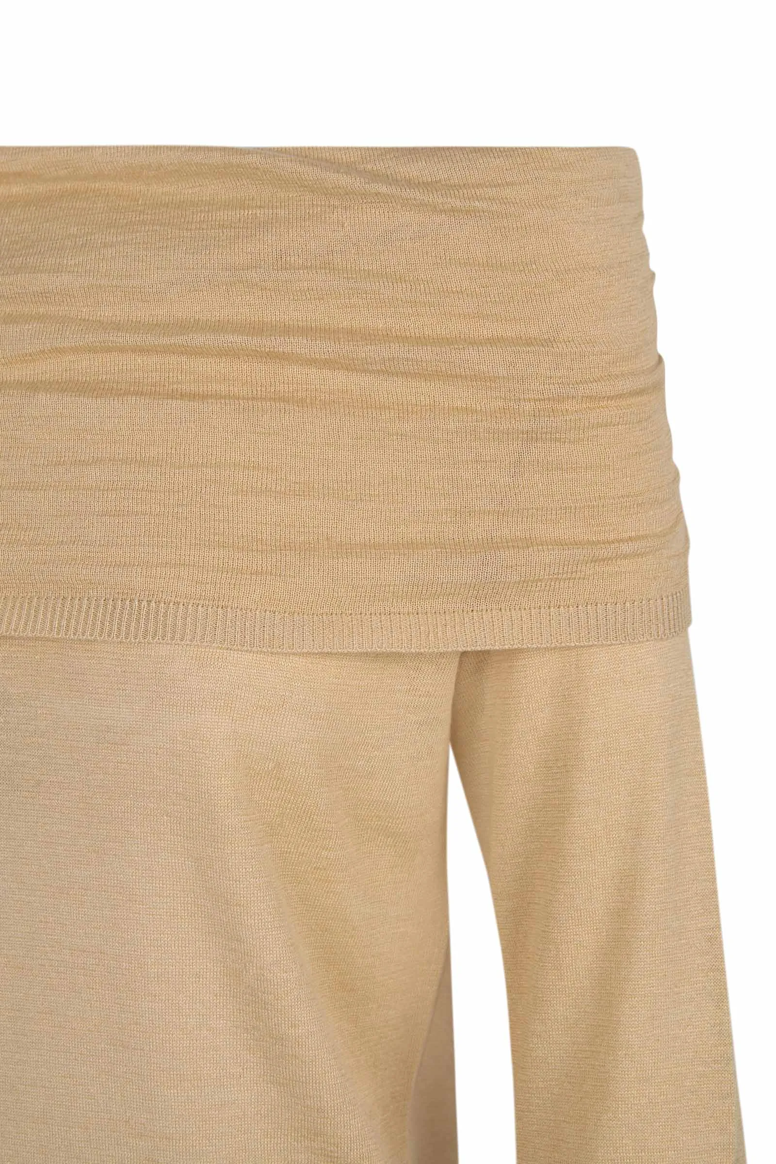 Romeo, gold linen blend knit top