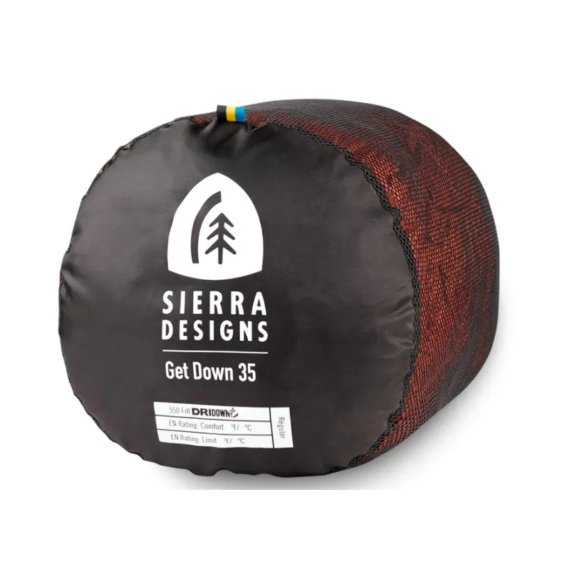 Saco de Dormir Sierra Design Get Down 550g 35 Deg Reg (Rojo)