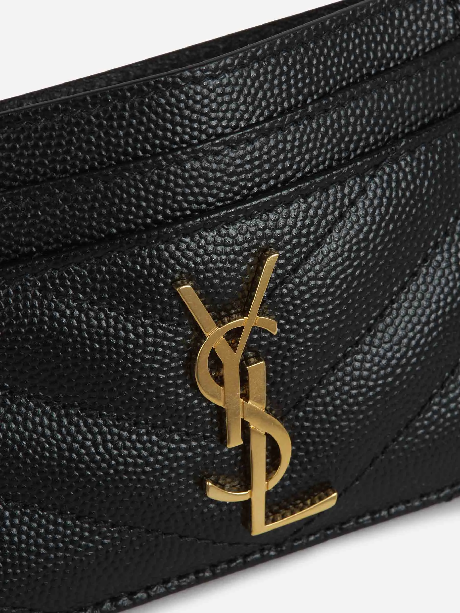 Saint Laurent Tarjetero Piel Logo
