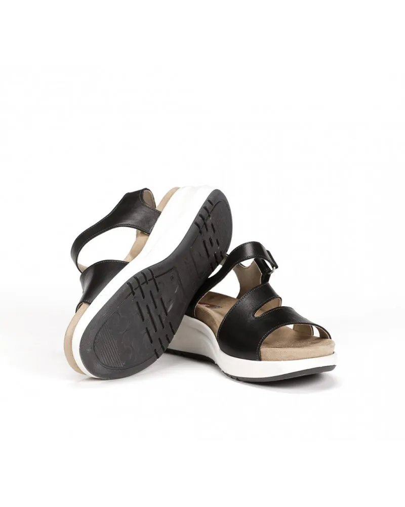 Sandalia FLUCHOS YAGON F1478 Sandalia de Cuña NEGRA