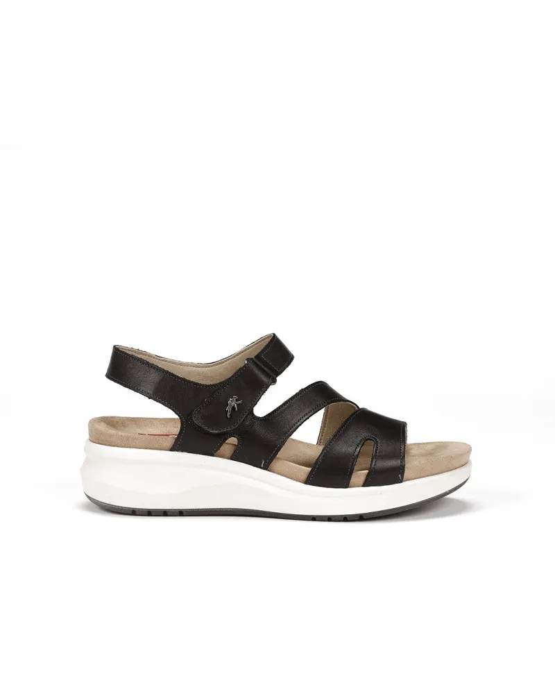 Sandalia FLUCHOS YAGON F1478 Sandalia de Cuña NEGRA