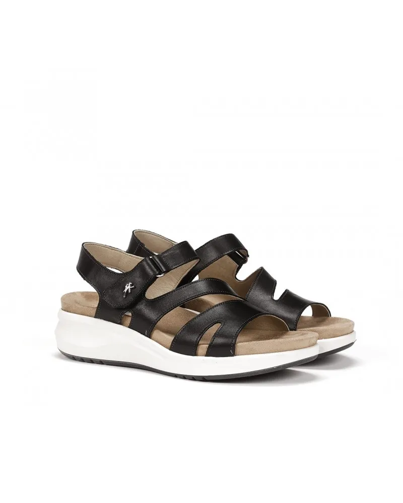 Sandalia FLUCHOS YAGON F1478 Sandalia de Cuña NEGRA