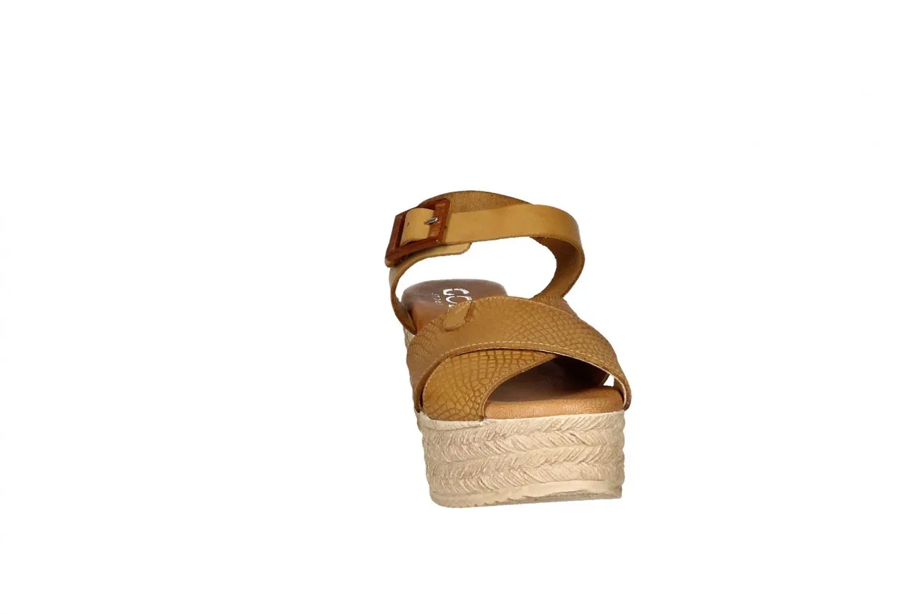 Sandalia Piel Serpi Cuero Cruzada Con Pulsera