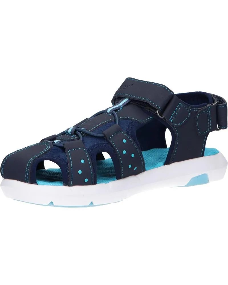 SANDALIAS DE NIñA Y NIñO KICKERS 85871030 JUMANGE NUBUCK PU 52 BLEU FONCE LAGO
