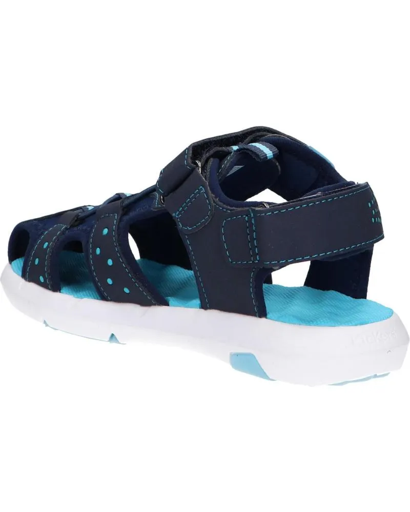 SANDALIAS DE NIñA Y NIñO KICKERS 85871030 JUMANGE NUBUCK PU 52 BLEU FONCE LAGO