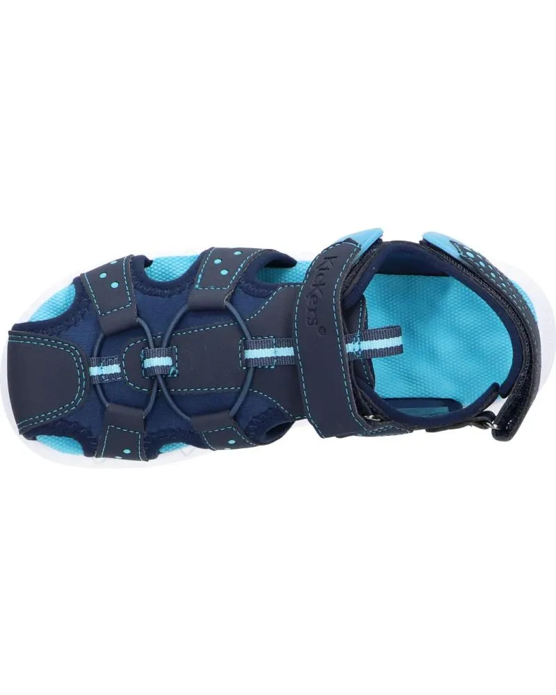 SANDALIAS DE NIñA Y NIñO KICKERS 85871030 JUMANGE NUBUCK PU 52 BLEU FONCE LAGO