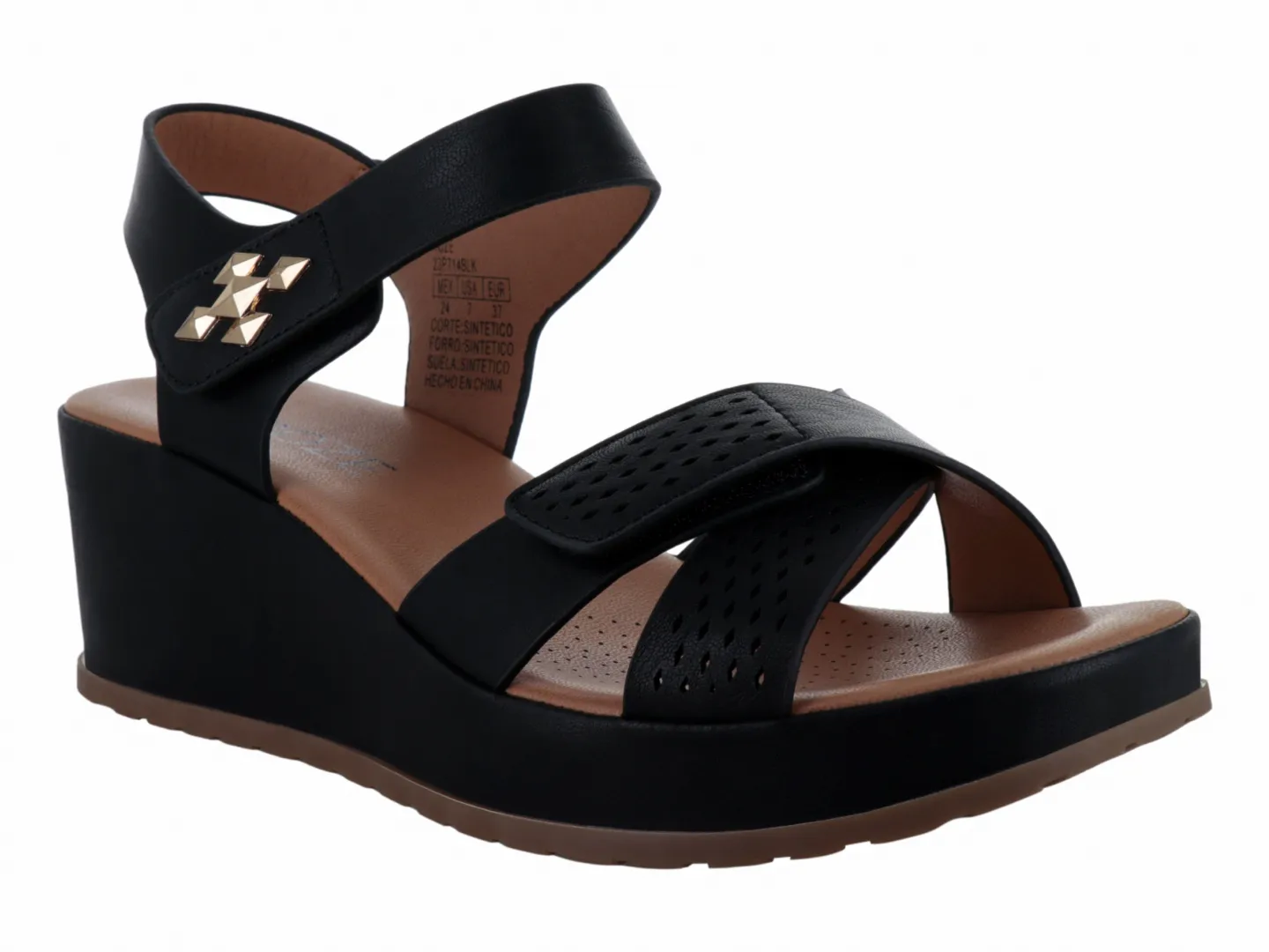 Sandalias Roze 23p714 Negro Para Mujer
