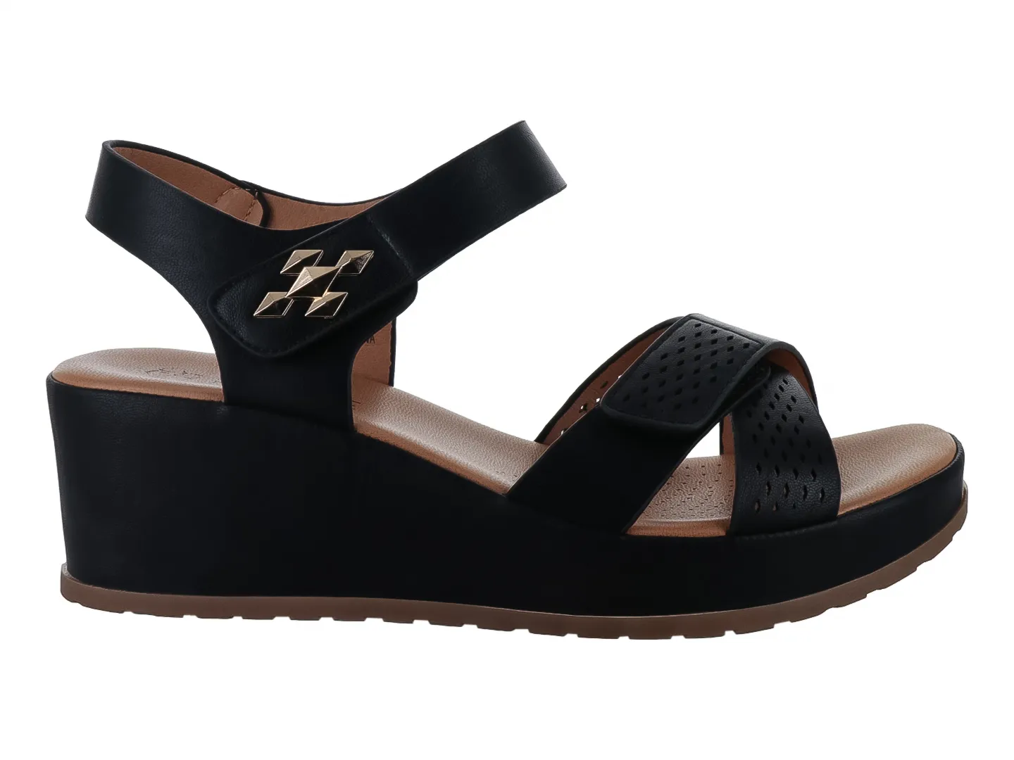 Sandalias Roze 23p714 Negro Para Mujer