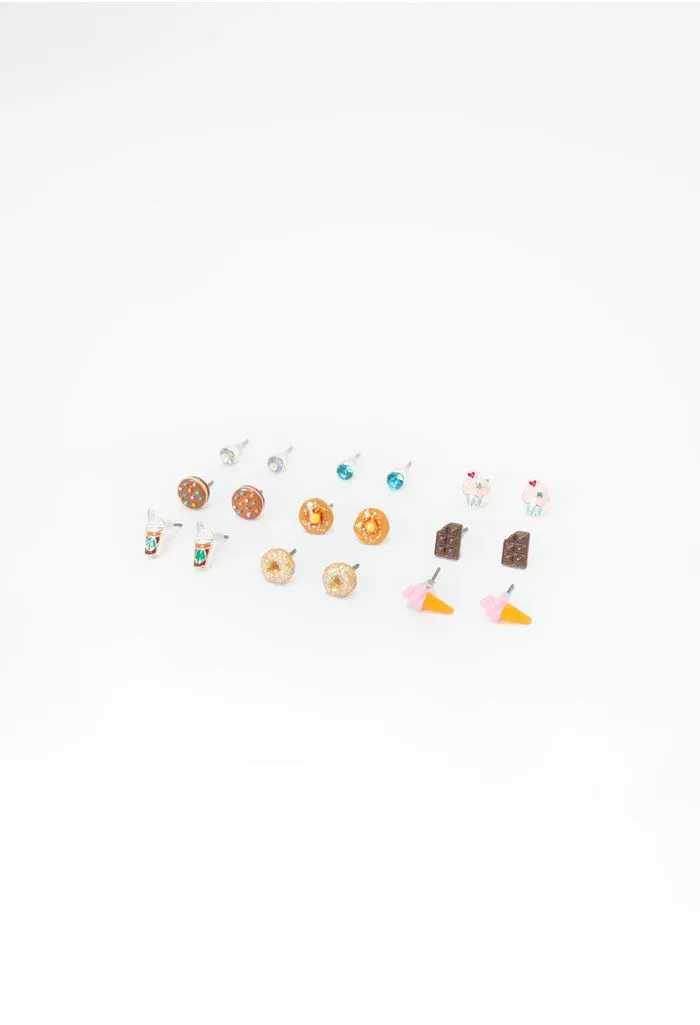 Set de aretes diferentes figuras unic multicolor