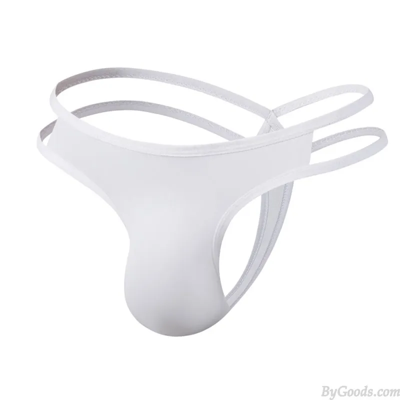 SEXY BULGE POUCH MEN'S UNDERPANTS DOUBLE BELT BRIEFS FOR MAN UNDERWEAR TBACK GSTRING THONG LINGERIE